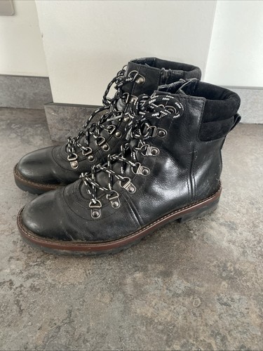 Black leather boots - m&s,