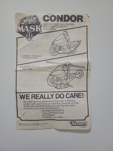Condor instructions - m.a.s.k.,