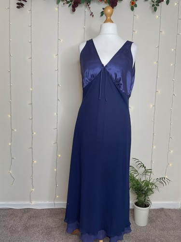 Navy satin chiffon midi - m&s,