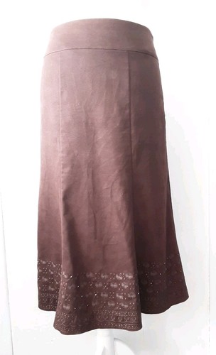 Skirt chocolate brown - chocolate, faux